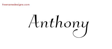 Anthony Elegant Name Tattoo Designs