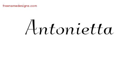 Antonietta Elegant Name Tattoo Designs