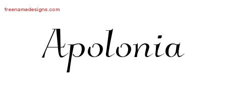 Apolonia Elegant Name Tattoo Designs