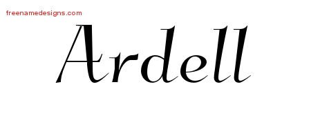 Ardell Elegant Name Tattoo Designs