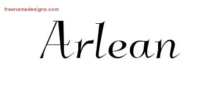 Arlean Elegant Name Tattoo Designs