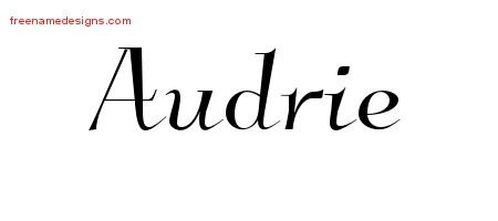 Audrie Elegant Name Tattoo Designs