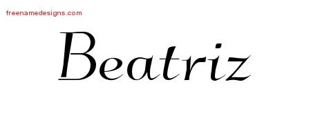 Beatriz Elegant Name Tattoo Designs