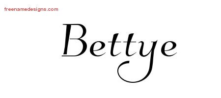 Bettye Elegant Name Tattoo Designs