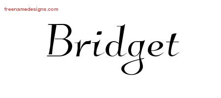 Bridget Elegant Name Tattoo Designs