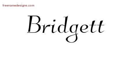Bridgett Elegant Name Tattoo Designs