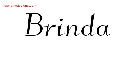 Brinda Elegant Name Tattoo Designs