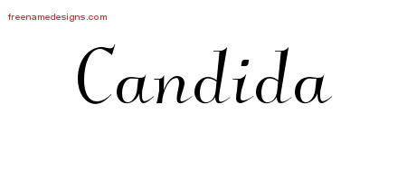 Candida Elegant Name Tattoo Designs