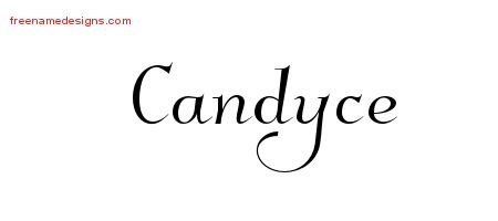 Candyce Elegant Name Tattoo Designs
