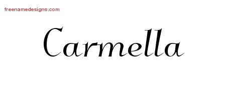 Carmella Elegant Name Tattoo Designs