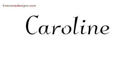 Caroline Elegant Name Tattoo Designs
