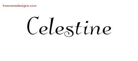 Celestine Elegant Name Tattoo Designs