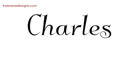 Charles Elegant Name Tattoo Designs