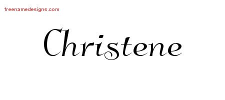 Christene Elegant Name Tattoo Designs