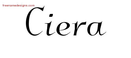 Ciera Elegant Name Tattoo Designs