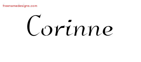 Corinne Elegant Name Tattoo Designs