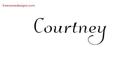 Courtney Elegant Name Tattoo Designs