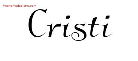 Cristi Elegant Name Tattoo Designs