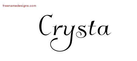 Crysta Elegant Name Tattoo Designs