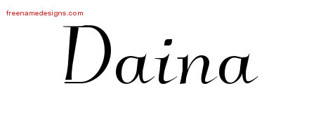 Daina Elegant Name Tattoo Designs