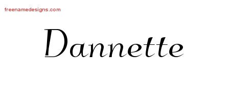 Dannette Elegant Name Tattoo Designs