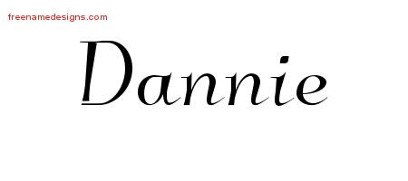 Dannie Elegant Name Tattoo Designs