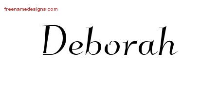 Deborah Elegant Name Tattoo Designs