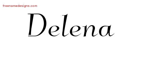 Delena Elegant Name Tattoo Designs