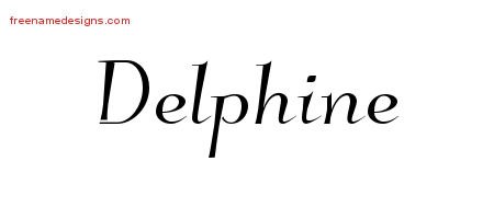 Delphine Elegant Name Tattoo Designs