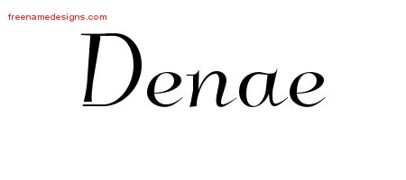 Denae Elegant Name Tattoo Designs