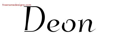 Deon Elegant Name Tattoo Designs