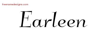 Earleen Elegant Name Tattoo Designs