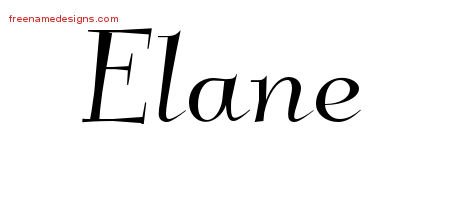 Elane Elegant Name Tattoo Designs