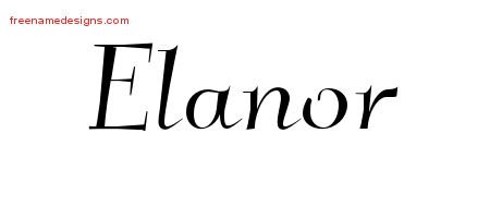 Elanor Elegant Name Tattoo Designs