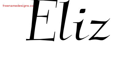 Eliz Elegant Name Tattoo Designs