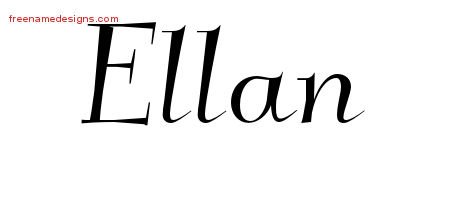 Ellan Elegant Name Tattoo Designs