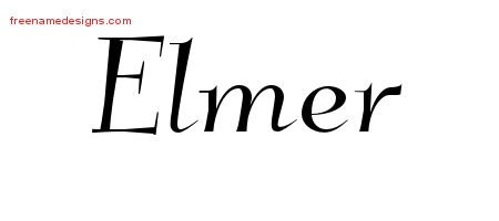Elmer Elegant Name Tattoo Designs