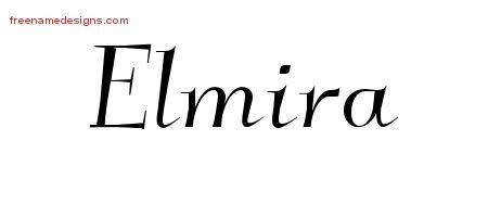 Elmira Elegant Name Tattoo Designs