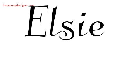 Elsie Elegant Name Tattoo Designs