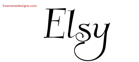 Elsy Elegant Name Tattoo Designs
