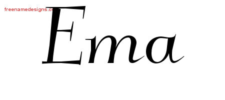 Ema Elegant Name Tattoo Designs