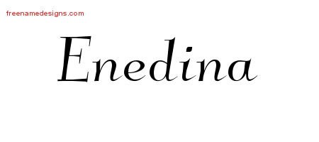 Enedina Elegant Name Tattoo Designs