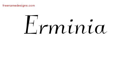 Erminia Elegant Name Tattoo Designs