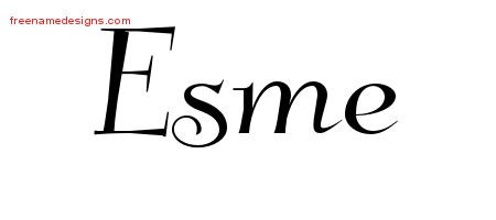 Esme Elegant Name Tattoo Designs