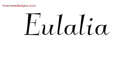 Eulalia Elegant Name Tattoo Designs