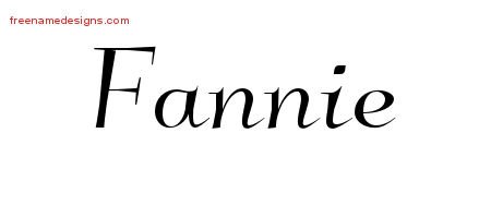 Fannie Elegant Name Tattoo Designs