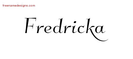 Fredricka Elegant Name Tattoo Designs