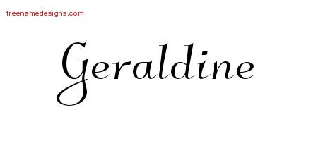 Geraldine Elegant Name Tattoo Designs