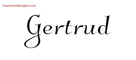 Gertrud Elegant Name Tattoo Designs