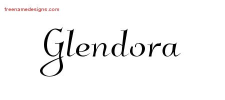 Glendora Elegant Name Tattoo Designs